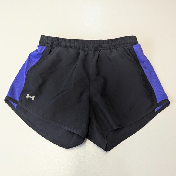 Under Armour Size Small Black and Purple Running Shorts - Picture 1 of 15